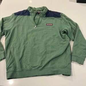 Vineyard Vines Green and Navy Pullover Sweatshirt